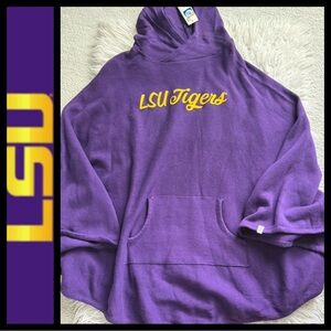 NWT NCAA LSU Tigers Knit Kanga Poncho Hoodie